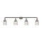 Bell Bath Vanity Light shown in the Polished Nickel finish with a Seedy shade