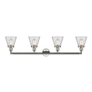 Innovations Lighting Small Cone 4 Light Bath Vanity Light Part Of The Franklin Restoration Collection 215-PN-G62-LED