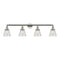 Cone Bath Vanity Light shown in the Polished Nickel finish with a Clear shade