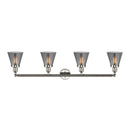 Innovations Lighting Small Cone 4 Light Bath Vanity Light Part Of The Franklin Restoration Collection 215-PN-G63-LED