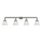 Cone Bath Vanity Light shown in the Polished Nickel finish with a Seedy shade