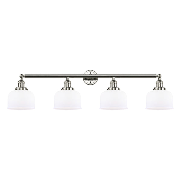 Bell Bath Vanity Light shown in the Polished Nickel finish with a Matte White shade