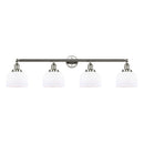 Bell Bath Vanity Light shown in the Polished Nickel finish with a Matte White shade