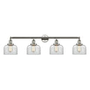 Bell Bath Vanity Light shown in the Polished Nickel finish with a Clear shade