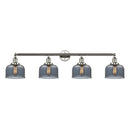 Bell Bath Vanity Light shown in the Polished Nickel finish with a Plated Smoke shade