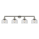 Bell Bath Vanity Light shown in the Polished Nickel finish with a Seedy shade