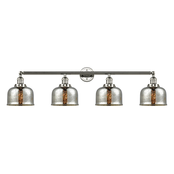 Bell Bath Vanity Light shown in the Polished Nickel finish with a Silver Plated Mercury shade