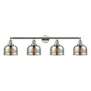 Bell Bath Vanity Light shown in the Polished Nickel finish with a Silver Plated Mercury shade