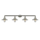 Railroad Bath Vanity Light shown in the Polished Nickel finish with a Polished Nickel shade