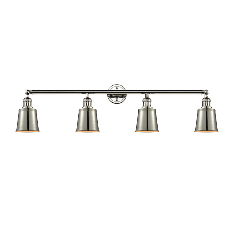 Addison Bath Vanity Light shown in the Polished Nickel finish with a Polished Nickel shade