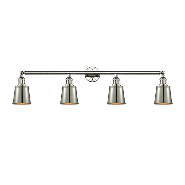 Addison Bath Vanity Light shown in the Polished Nickel finish with a Polished Nickel shade