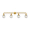 Beacon Bath Vanity Light shown in the Satin Gold finish with a Clear shade