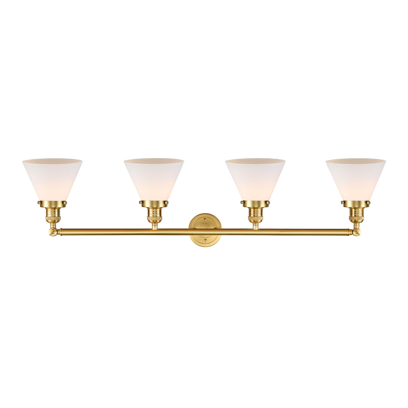 Innovations Lighting Large Cone 4 Light Bath Vanity Light Part Of The Franklin Restoration Collection 215-SG-G41