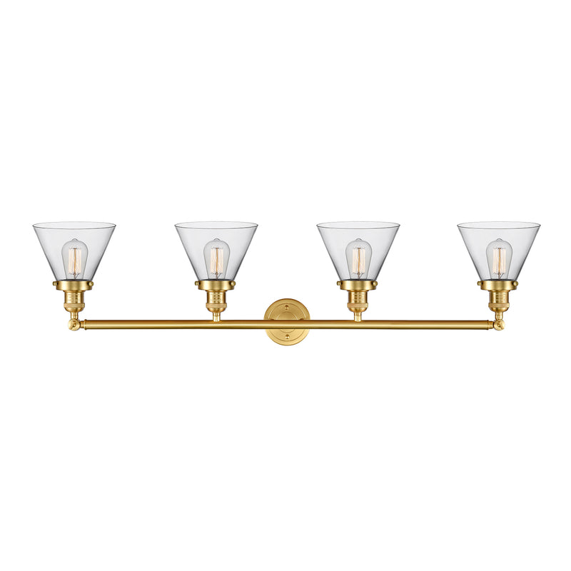 Innovations Lighting Large Cone 4 Light Bath Vanity Light Part Of The Franklin Restoration Collection 215-SG-G42-LED