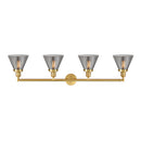 Innovations Lighting Large Cone 4 Light Bath Vanity Light Part Of The Franklin Restoration Collection 215-SG-G43-LED