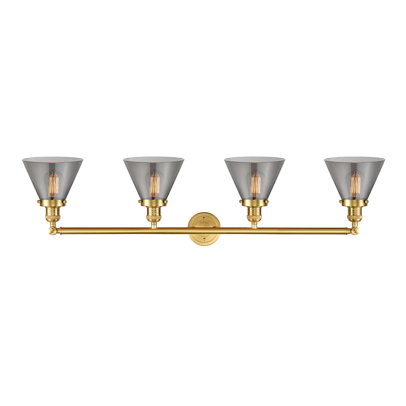 Innovations Lighting Large Cone 4 Light Bath Vanity Light Part Of The Franklin Restoration Collection 215-SG-G43-LED