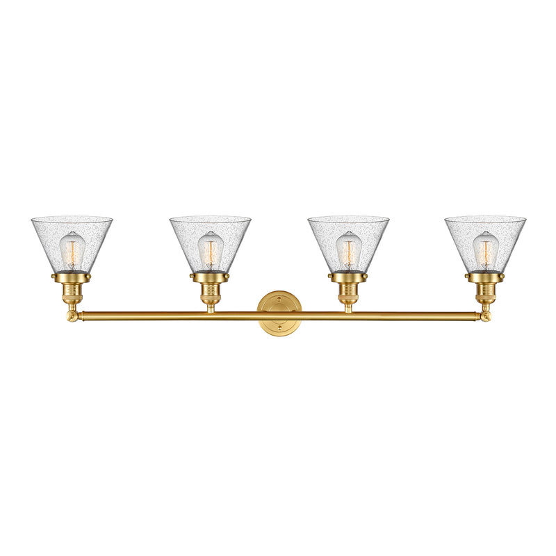 Innovations Lighting Large Cone 4 Light Bath Vanity Light Part Of The Franklin Restoration Collection 215-SG-G44-LED