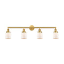 Bell Bath Vanity Light shown in the Satin Gold finish with a Matte White shade