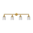 Bell Bath Vanity Light shown in the Satin Gold finish with a Seedy shade