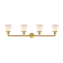 Innovations Lighting Small Cone 4 Light Bath Vanity Light Part Of The Franklin Restoration Collection 215-SG-G61