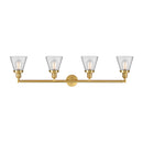 Innovations Lighting Small Cone 4 Light Bath Vanity Light Part Of The Franklin Restoration Collection 215-SG-G62-LED