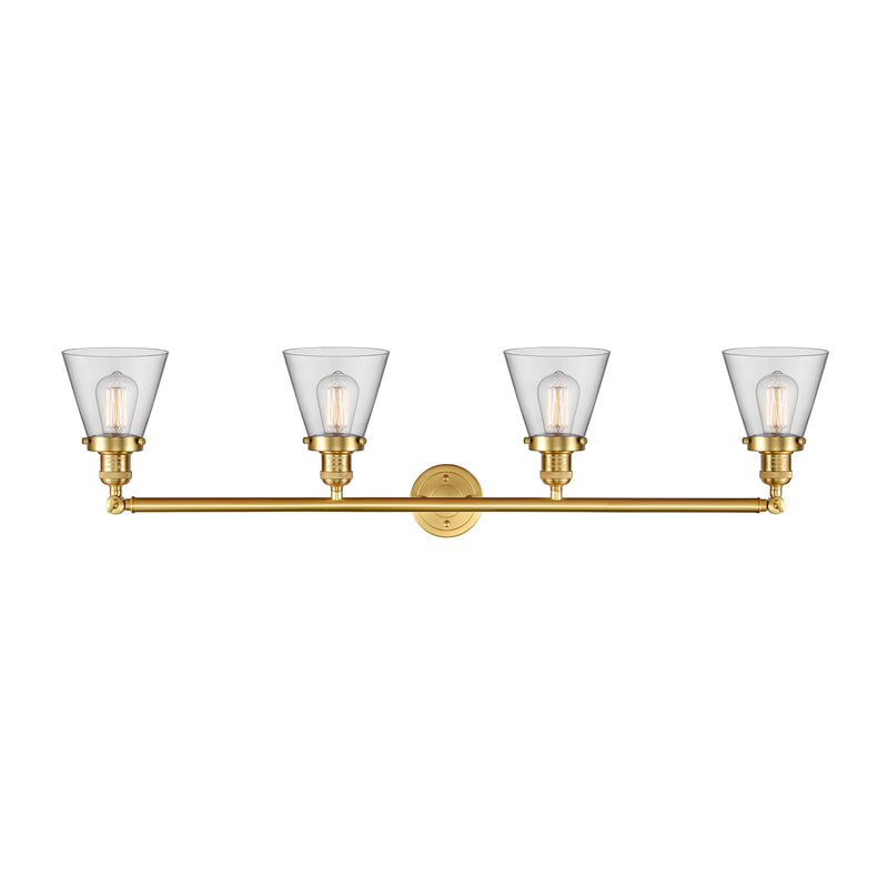 Innovations Lighting Small Cone 4 Light Bath Vanity Light Part Of The Franklin Restoration Collection 215-SG-G62-LED