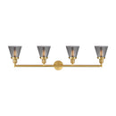 Innovations Lighting Small Cone 4 Light Bath Vanity Light Part Of The Franklin Restoration Collection 215-SG-G63-LED