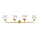 Innovations Lighting Small Cone 4 Light Bath Vanity Light Part Of The Franklin Restoration Collection 215-SG-G64-LED