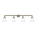 Fulton Bath Vanity Light shown in the Brushed Satin Nickel finish with a Matte White shade