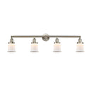 Canton Bath Vanity Light shown in the Brushed Satin Nickel finish with a Matte White shade