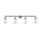 Canton Bath Vanity Light shown in the Brushed Satin Nickel finish with a Matte White shade