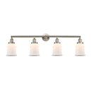 Canton Bath Vanity Light shown in the Brushed Satin Nickel finish with a Matte White shade