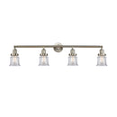 Canton Bath Vanity Light shown in the Brushed Satin Nickel finish with a Clear shade