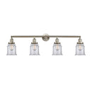 Canton Bath Vanity Light shown in the Brushed Satin Nickel finish with a Clear shade