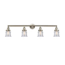 Canton Bath Vanity Light shown in the Brushed Satin Nickel finish with a Seedy shade