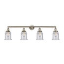 Canton Bath Vanity Light shown in the Brushed Satin Nickel finish with a Seedy shade