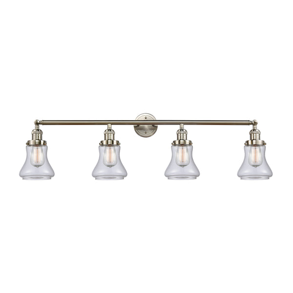 Bellmont Bath Vanity Light shown in the Brushed Satin Nickel finish with a Clear shade