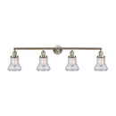 Bellmont Bath Vanity Light shown in the Brushed Satin Nickel finish with a Seedy shade