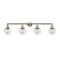 Beacon Bath Vanity Light shown in the Brushed Satin Nickel finish with a Seedy shade