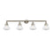 Olean Bath Vanity Light shown in the Brushed Satin Nickel finish with a Clear shade