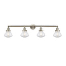 Olean Bath Vanity Light shown in the Brushed Satin Nickel finish with a Clear shade