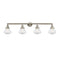 Olean Bath Vanity Light shown in the Brushed Satin Nickel finish with a Seedy shade