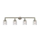 Bell Bath Vanity Light shown in the Brushed Satin Nickel finish with a Seedy shade