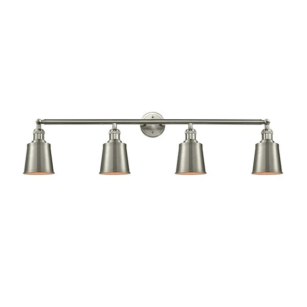 Addison Bath Vanity Light shown in the Brushed Satin Nickel finish with a Brushed Satin Nickel shade