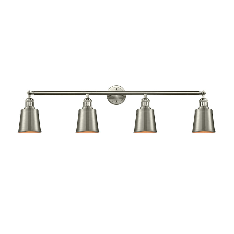 Addison Bath Vanity Light shown in the Brushed Satin Nickel finish with a Brushed Satin Nickel shade