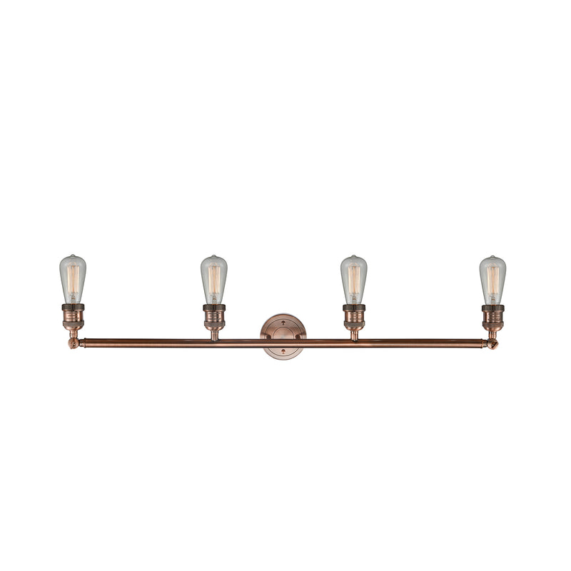 Innovations Lighting Bare Bulb 4 Light Bath Vanity Light Part Of The Franklin Restoration Collection 215-AC