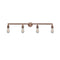 Bare Bulb Bath Vanity Light shown in the Antique Copper finish