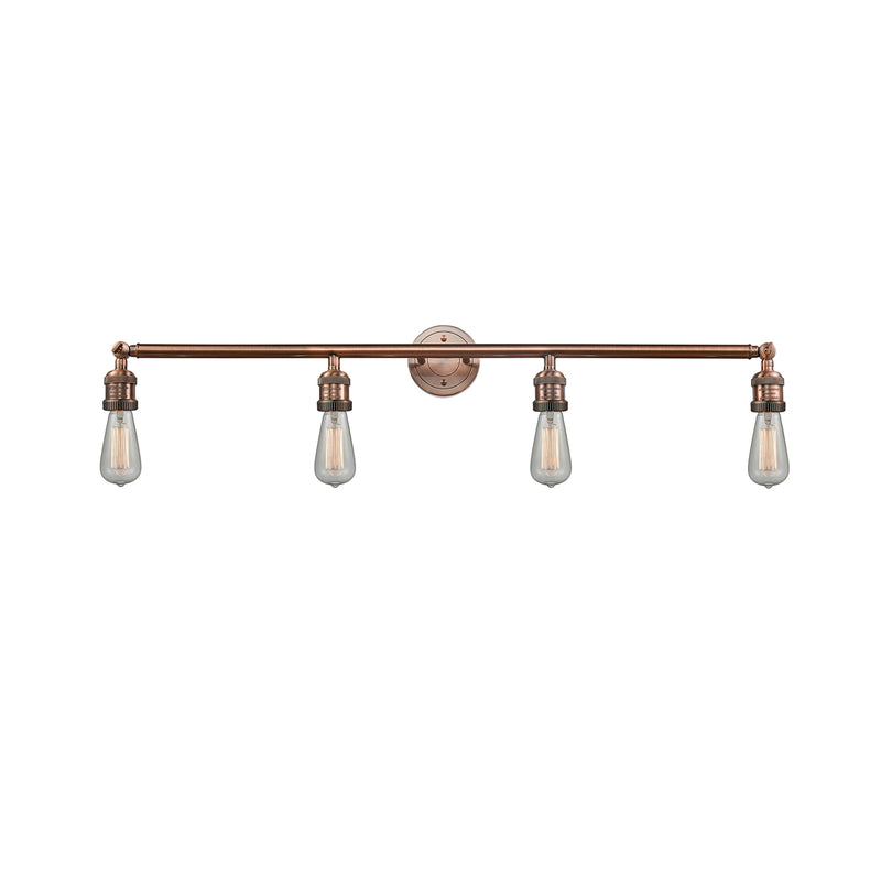 Bare Bulb Bath Vanity Light shown in the Antique Copper finish