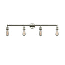 Bare Bulb Bath Vanity Light shown in the Polished Nickel finish