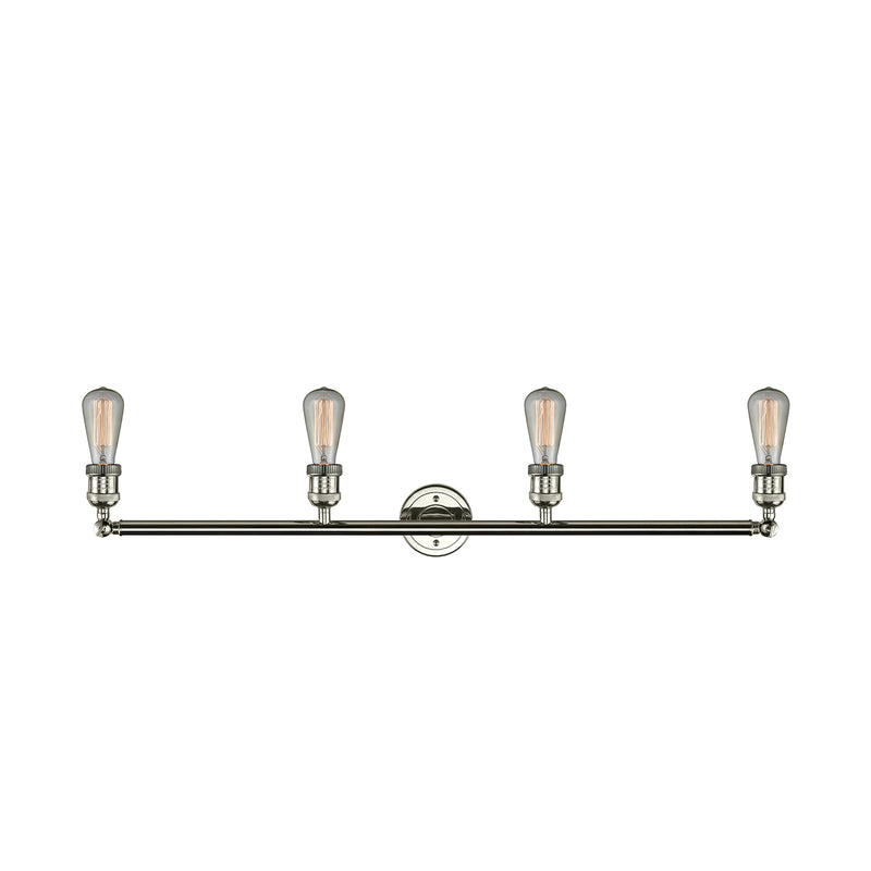 Innovations Lighting Bare Bulb 4 Light Bath Vanity Light Part Of The Franklin Restoration Collection 215-PN-LED